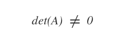 non singular matrix