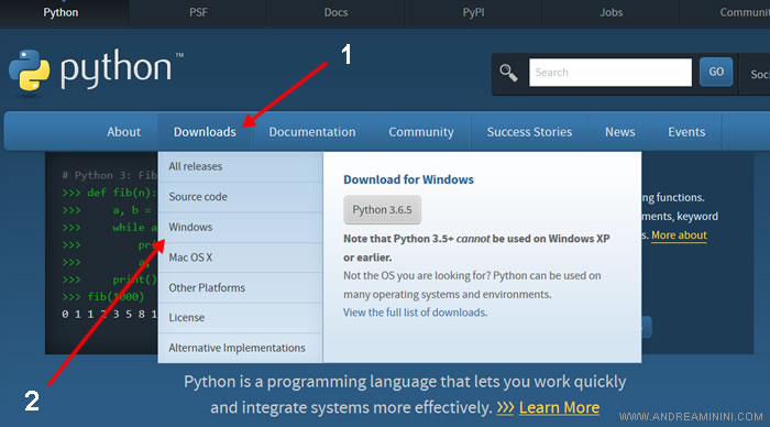 how to dowload and install Python language on a PC Windows