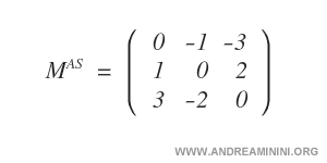 An example of an antisymmetric matrix.