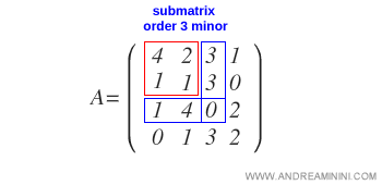 example of a bordered submatrix