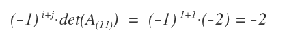 The calculation of the cofactor