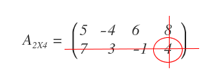 An example of a complementary submatrix