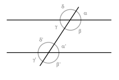 an example of conjugate angles between two parallel lines