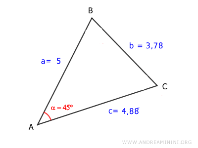 length of side BC
