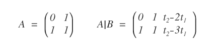 square coefficient matrix obtained after reduction