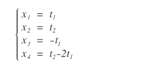 complete solution of the system with parameters