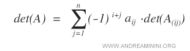 the formula of method by row