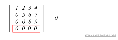example of a matrix with a zero row