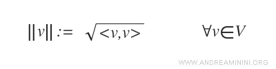 Formula for the norm induced by the dot product