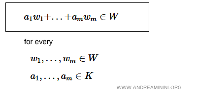 an alternative definition of vector subspace