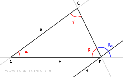 The line parallel to segment AC