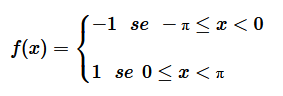 $$ f(x) = \begin{cases} -1 \:\:\:if\:\: -&pi; \le x<0 \\ \\ 1 \:\:\:if\:\: 0 \le x<&pi; \end{cases} $$