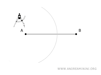 first arc with center A