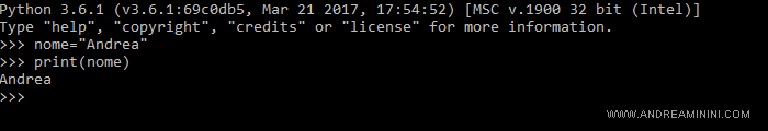 the Python command line