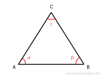 an isosceles triangle