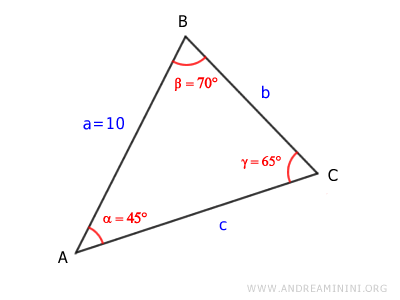 triangle with angles labeled