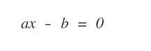 a simple case of linear equation