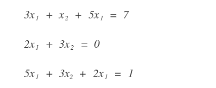 examples of linear equations
