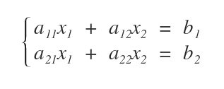 an example of a square linear system