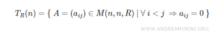 set of lower triangular matrices