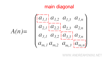 The main diagonal