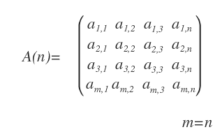 An example of a square matrix.