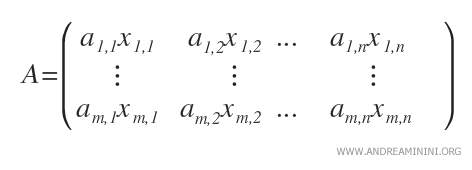 a coefficient matrix