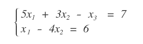 example of linear system