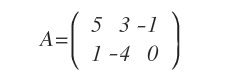 the coefficient matrix