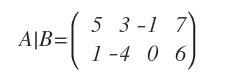 the augmented matrix