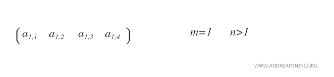 example of row matrix
