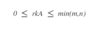 Rank of matrices