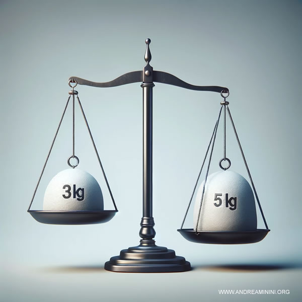 example of comparing two weights