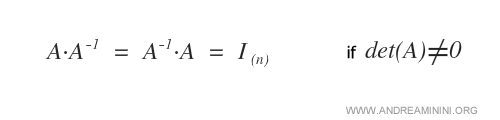 Theorem of existence of inverse matrix: