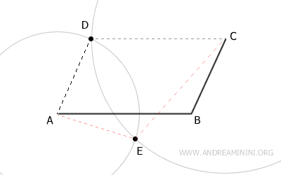 the two intersection points of the arcs