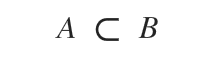 the symbol for strict inclusion