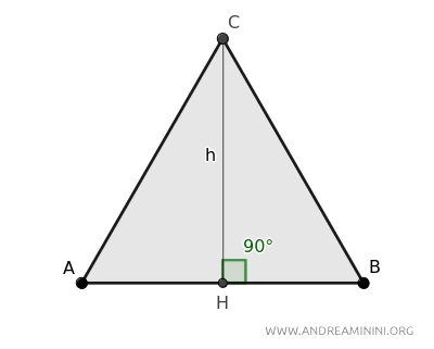 height of the equilateral triangle
