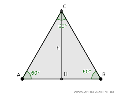 the angle bisector opposite the base