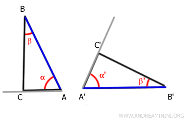 The rays containing AC and A'C' are congruent