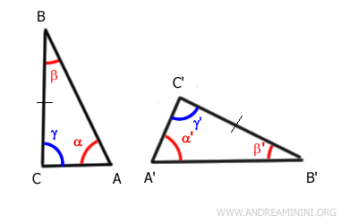 example illustrating congruent triangles with matching side and adjacent angles