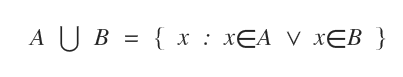 the notation for union