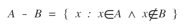the notation for the complement set