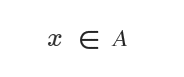 an example of an element belonging to a set