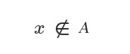 an example of an element not belonging to a set