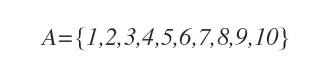 an example of a set in enumerative representation