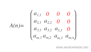 a lower triangular matrix