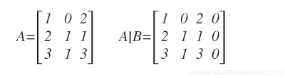 the system written in matrix form