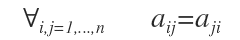 Formula for a symmetric matrix