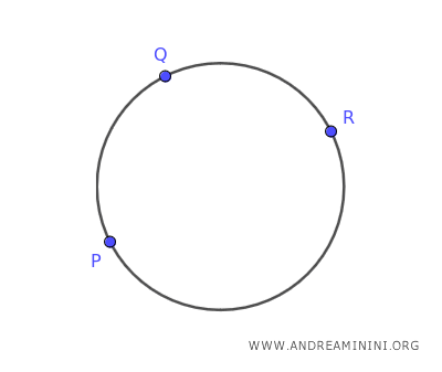 Circle passing through three non-collinear points