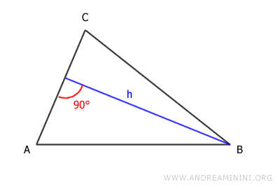 the height choosing AC as the base
